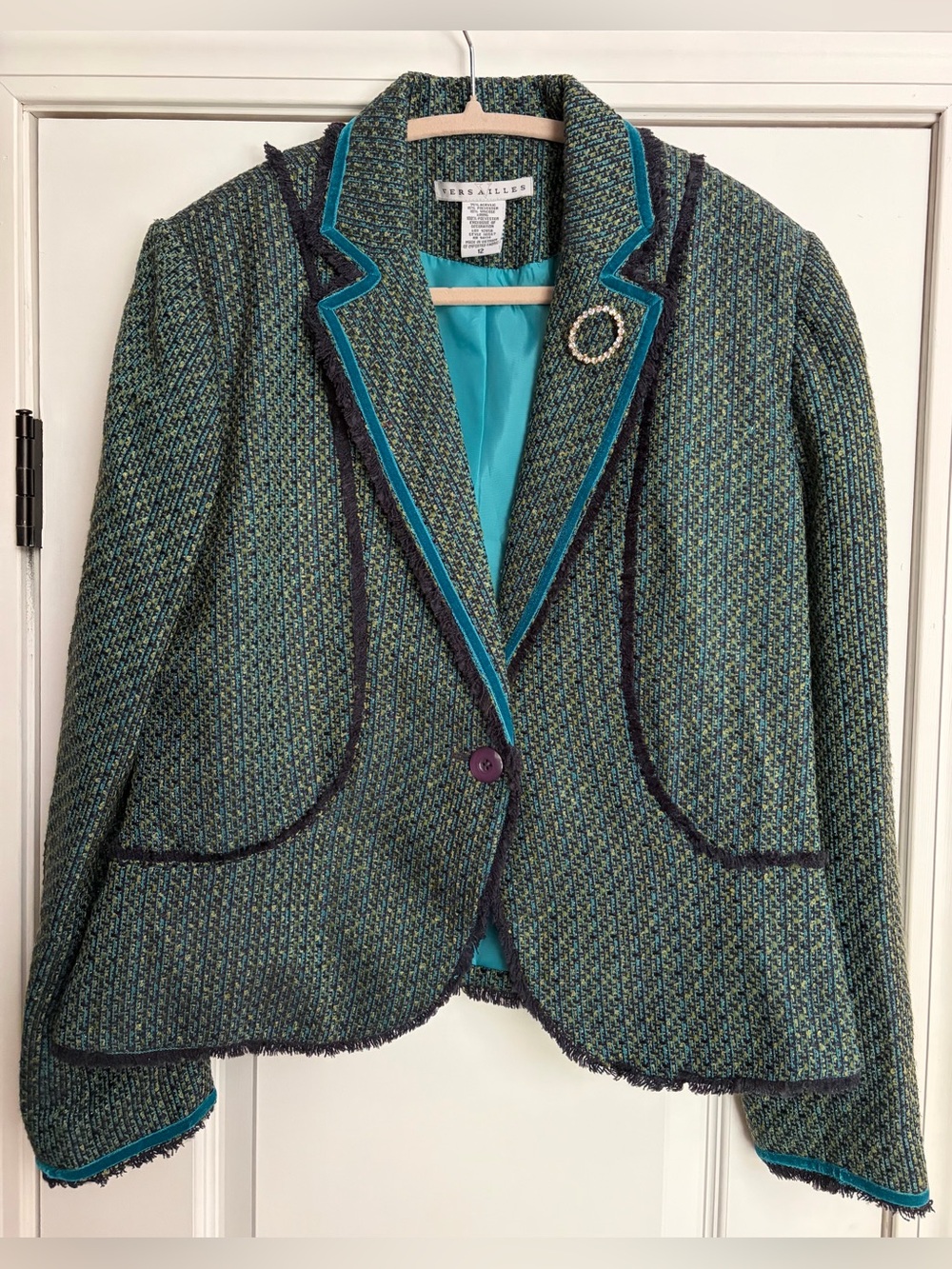 NWT Y2K Tweed Blazer Sz 12 Deadstock Preppy Dark Academia Twee Whimsigoth Corp